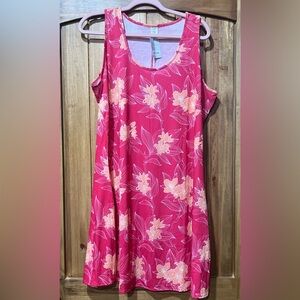 West Loop Vibrant Pink Floral Mini Dress